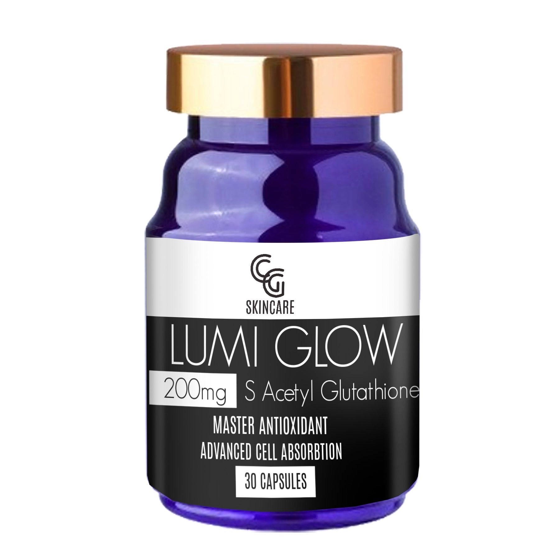 S Acetyl Glutathione Capsules - Lumi Glow Capsules 200mg
