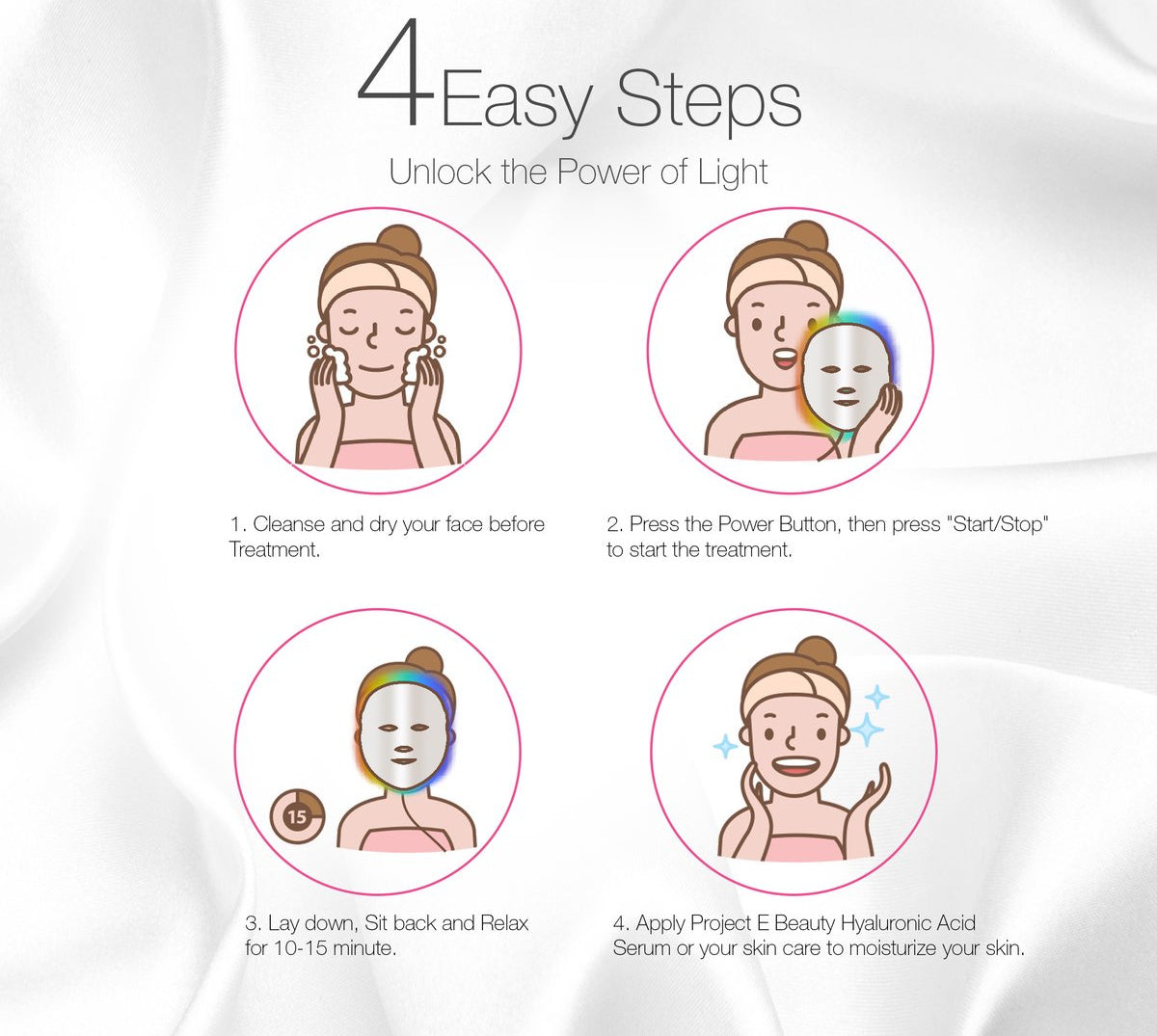 7 Colour LED Beauty Repair Face & Neck Mask - Skin Brightening, Acne, Wrinkles