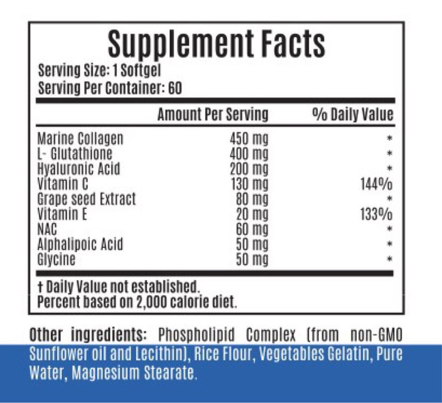 Liposomal 1400mg Advanced Glutathione Softgel - 60