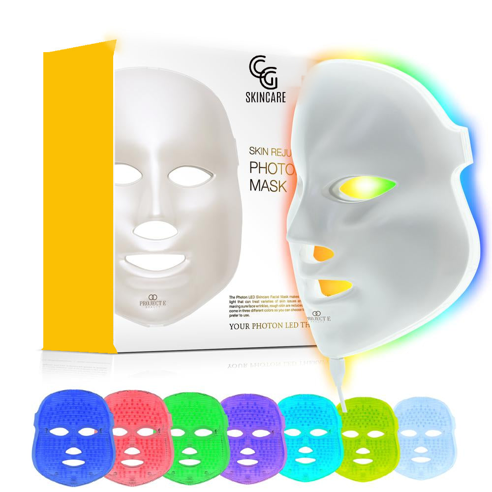 7 Colour LED Beauty Repair Face & Neck Mask - Skin Brightening, Acne, Wrinkles