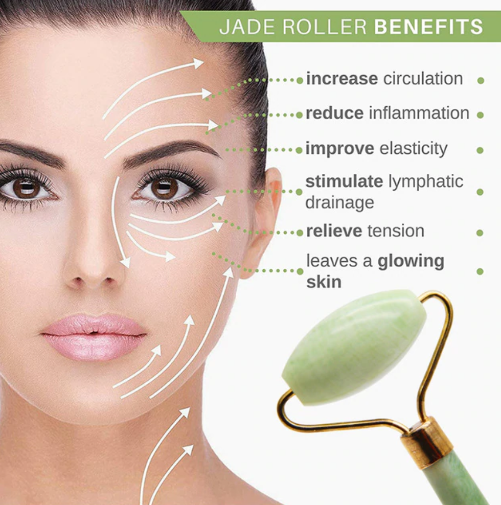 Load image into Gallery viewer, Jade Facial Stone Roller - CrystalGlow CG Skincare
