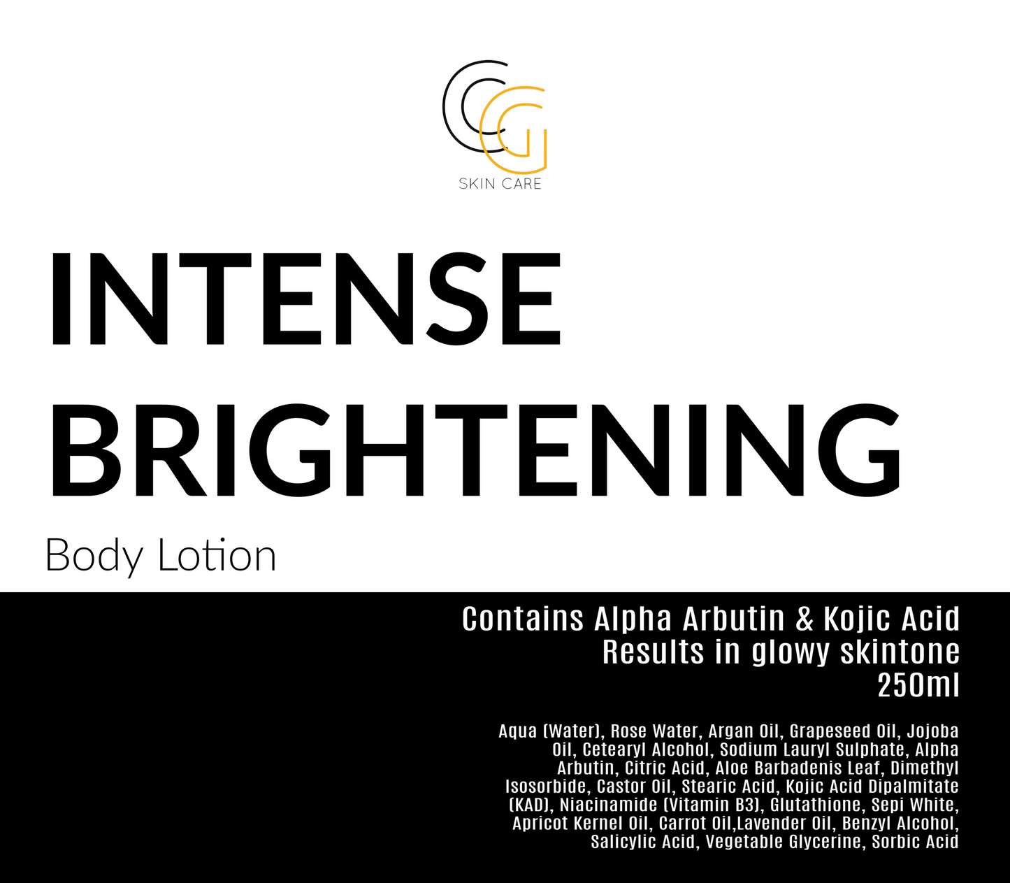 Load image into Gallery viewer, Intense Brightening Body Lotion (250ml) - CrystalGlow CG Skincare
