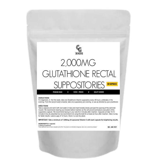 2000mg Glutathione Vitamin Rectal Suppositories (60) - Intense Pack